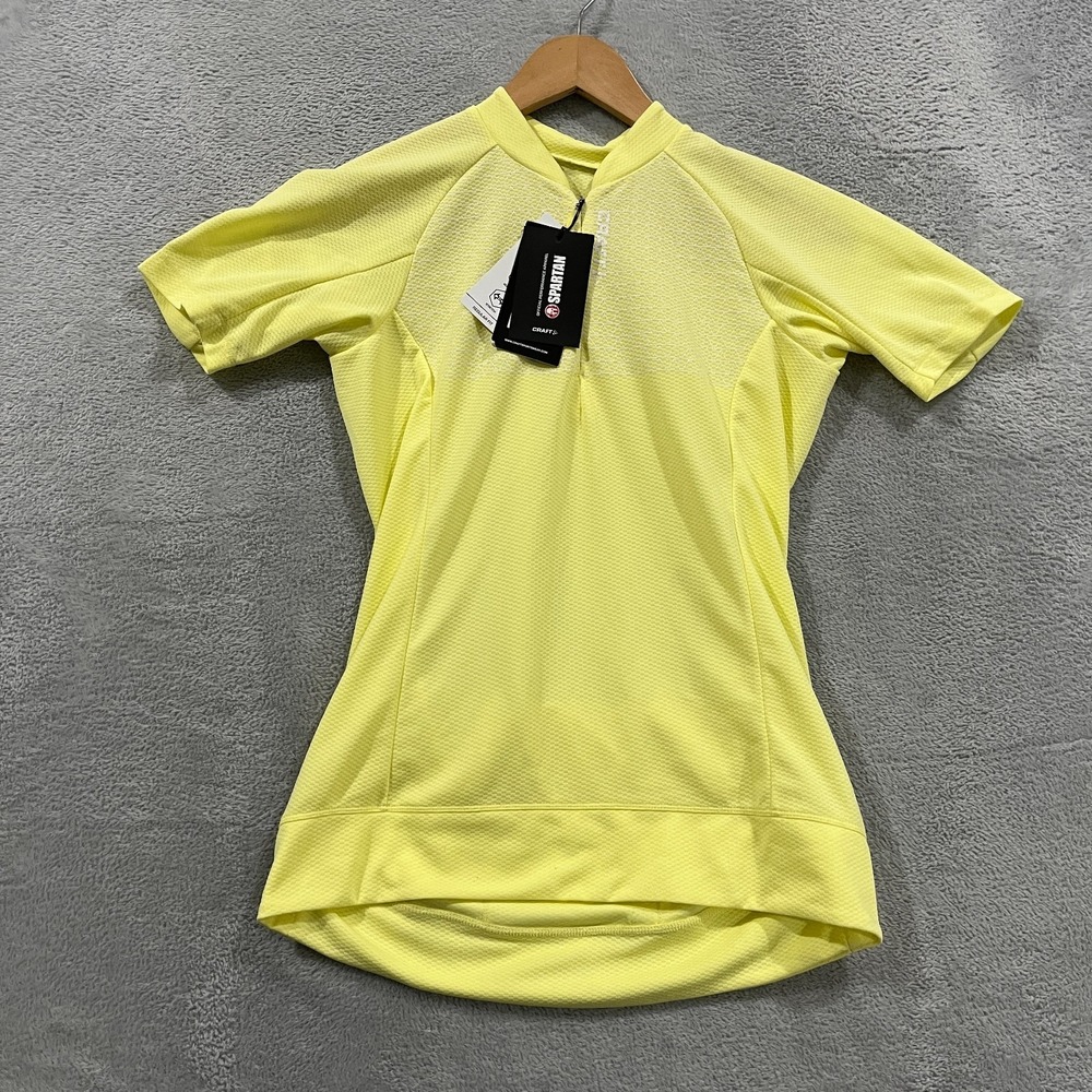 Craft Women's Cycling Jersey Medium Full Zip Short Sleeve Bike Shirt Pockets